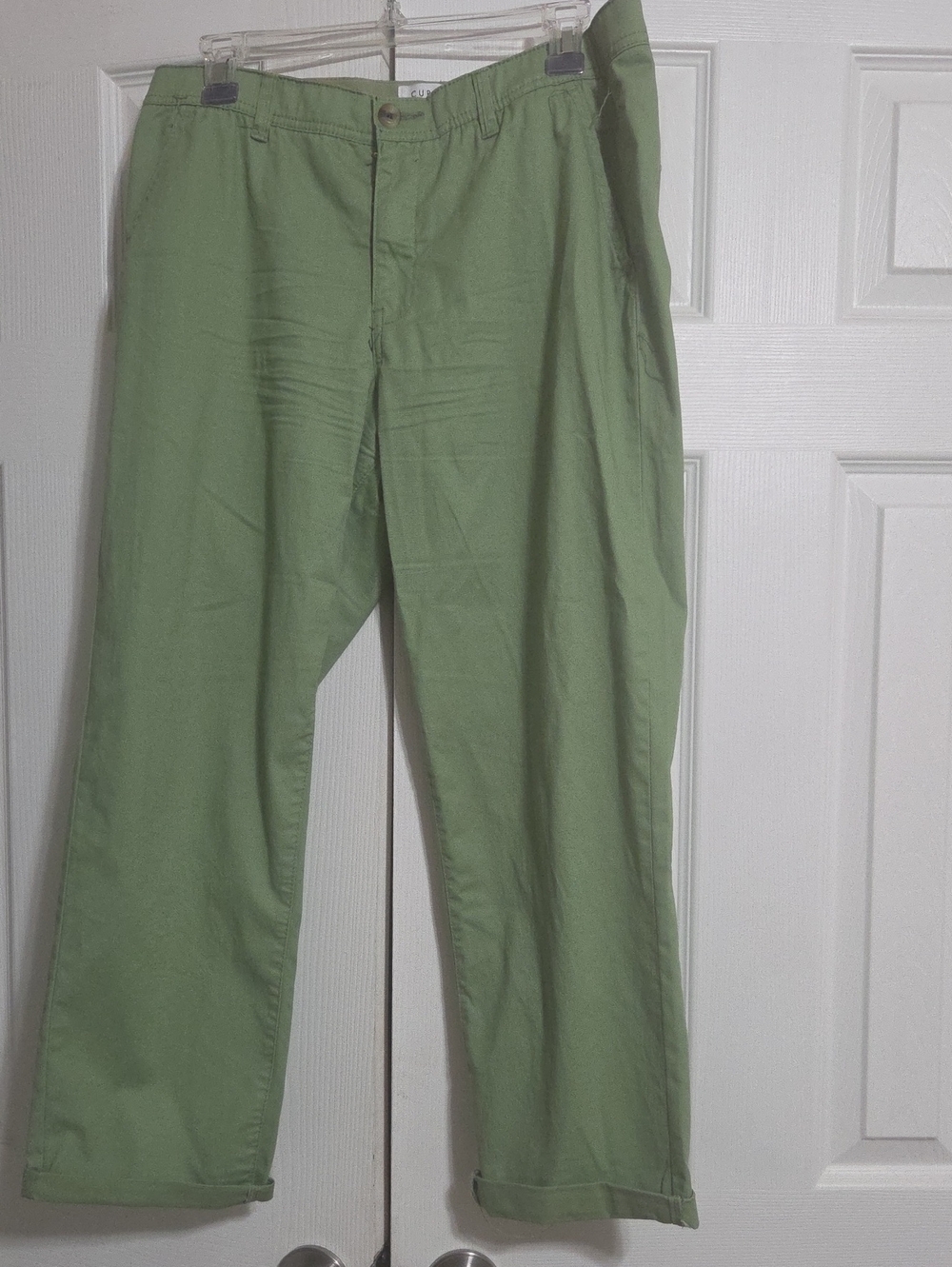 Light Green Women's Cropped Pants - Classic Ankle Length